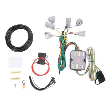 Imagem de aqxreight Chicote de Fiação de Reboque de 4 Pinos, Substituição 2016 2023 Com Conector Padrão de 4 Pinos e Design de Alta Temperatura para Transmissão Estável e Controle de Luz de Freio