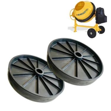 Imagem de Kit 2 Rodas Plástica Para Betoneira 250/400l Prime Menegotti