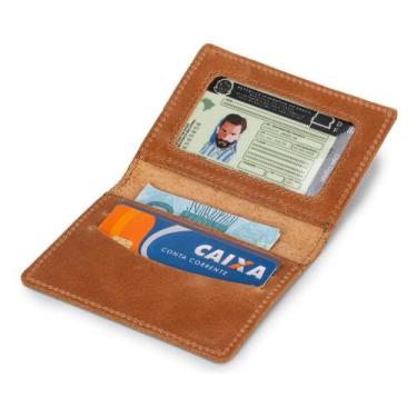 Imagem de Carteira Couro Legítimo Masculina Porta Cartão Slim - Ello Griff, Marr