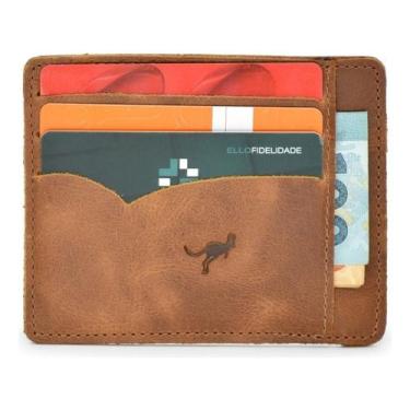 Imagem de Carteira Masculina Couro Bovino Porta Cartão Slim - Ello Griff, Marrom
