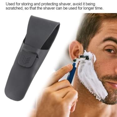 Imagem de Capa Protetora para Cortador de Barba Manual Portátil Silicone Bolsa Armazenamento Armazenar e Proteger Barbear Sujo Lev