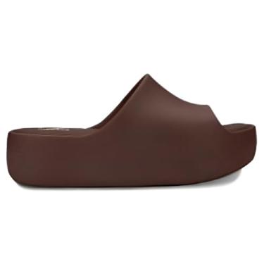 Imagem de Chinelo Slide Feminino Nuvem em EVA, Confortável, Leve, Antiderrapante, Solado Macio (Marrom, BR, Adulto, Faixa Numérico, 35, 36)