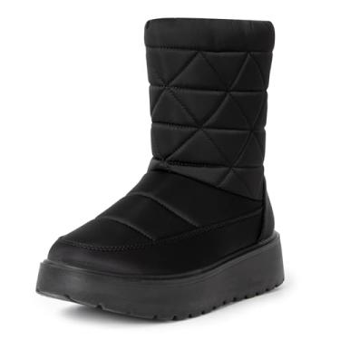 Imagem de Alpine Swiss Zoey Botas femininas de inverno impermeáveis com forro de pele sintética, Preto, 36