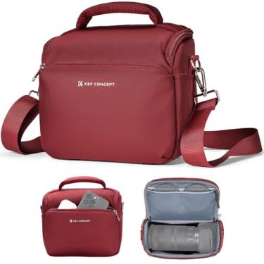 Imagem de K&F Concept Bolsa tiracolo pequena para câmera DSLR/SLR/SLR/bolsas compactas para fotografia de ombro para fotógrafos