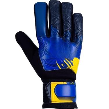 Imagem de Luva de Goleiro Adulto para Treino, Campo e Society | Resistente e Confortável | Aderência Máxima em Qualquer Superfície(Azul,9 (Pequeno))