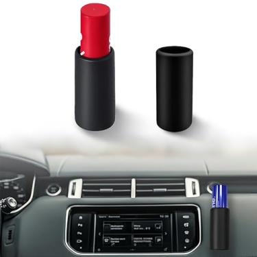 Imagem de AMZAUTO Suporte de batom para carro sem derretimento, suporte de batom de silicone para carro, organizador de batom fofo, acessórios interiores universais para mulheres e meninas, preto
