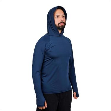 Imagem de Camisa Segunda Pele Térmica Capuz Frio Inverno Proteção Uv-Masculino