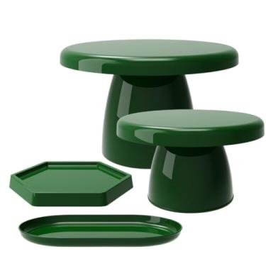 Imagem de Kit Festa com 1 Boleira Popi 18x11, 1 Mini cake 8x13, 1 Bandeja sextavada 16 e 1 Bandeja Popi 22(VD - VERDE)