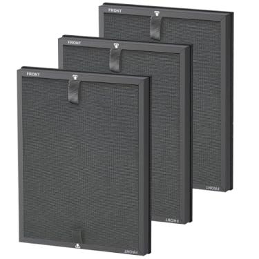 Imagem de 3 pacotes de filtro de substituição HAP602 para purificador de ar ECOSELF HAP602 HAP602WF, filtragem 3 em 1 de pré-filtro e filtro de carvão ativado, filtros H13 HEPA