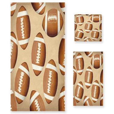 Imagem de xigua Conjunto de toalhas de banheiro de futebol absorvente macio 3 peças toalha de banho toalha de mão toalhas decorativas para banheiro, academia, hotel, praia, piscina