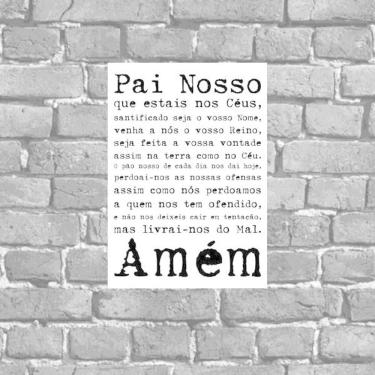 Imagem de Placa Decorativa Oração Pai Nosso 18X27Cm