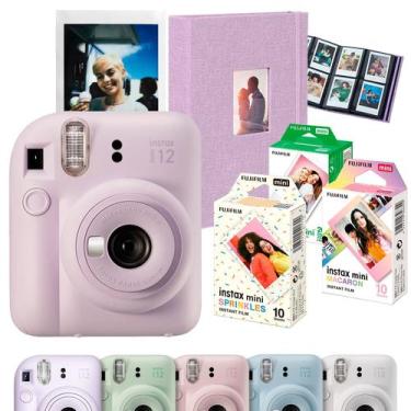 Imagem de Kit Câmeras Instax Mini 12 Roxa Fujifilm + 40 Filmes Soft Colors + Alb