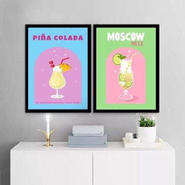 Imagem de Kit 2 Quadros Para Bar - Coquetéis 45X34Cm