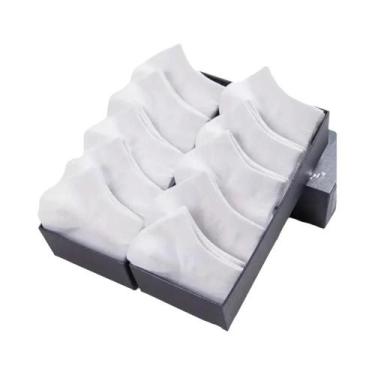 Imagem de Meias Soquete Masculinas (10/20/40 Pares) Cores Sólidas Para Negócios 