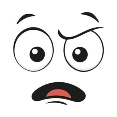 Imagem de Adesivos De Rosto De Desenho Animado, Decalques De Vinil À Prova D'águ