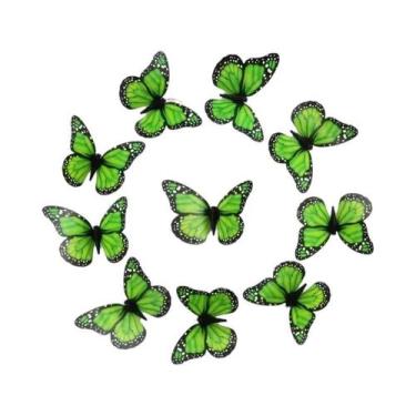 Imagem de Adesivos 3D De Borboletas Monarca (10 Peças) - Decoração Artificial Pa