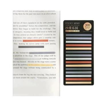 Imagem de Bloco De Notas Adesivas Transparentes Fluorescentes Finas Com Índice D