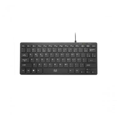Imagem de Teclado Com Fio Mini Multimídia Conexão Usb Cabo De 150cm Teclas Chocolate Preto - Tc154