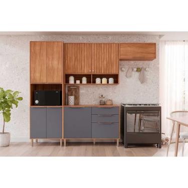 Imagem de Cozinha Modulada MGM 4 Peças Divina C4P260 Cinamomo/Titanium