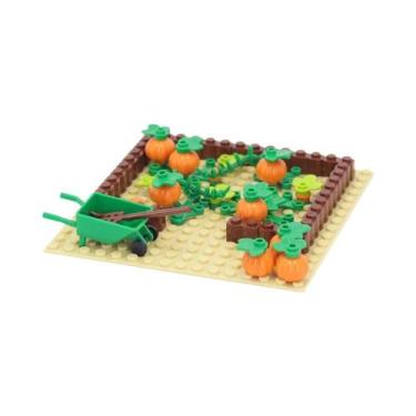 Imagem de Blocos De Montar MOC: Placa Base Clássica Para Jardim De Vegetais, Abó
