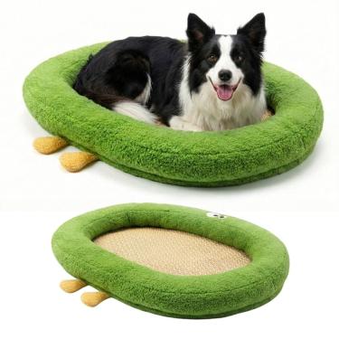 Imagem de Cama de Pet Cachorro e Gato Ninho 75x55cm Fundo Impermeável Fibra Siliconada Lavável Com Zíper