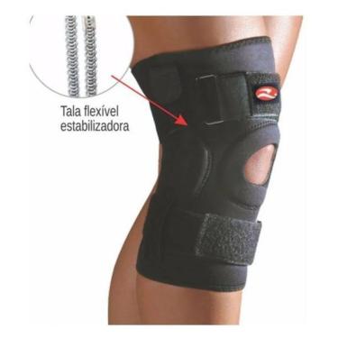 Imagem de Joelheira Realtex Neoprene Com Tala Mola Flexível Metálica-Unissex