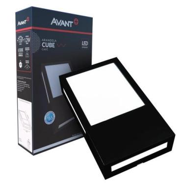 Imagem de Luminária LED Avant Arandela Cube IP65 - 12W 6500K 720 Lumens Preto