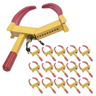 Imagem de Trava de Roda Universal Kit 15 Uni Bloqueador De Pneu Moto Carro Antifurto Roubo Estacionamento Seguranca Veiculo