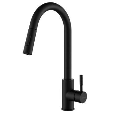 Imagem de Torneira De Bancada Cozinha Gourmet Inox 304 Preta Brinovar