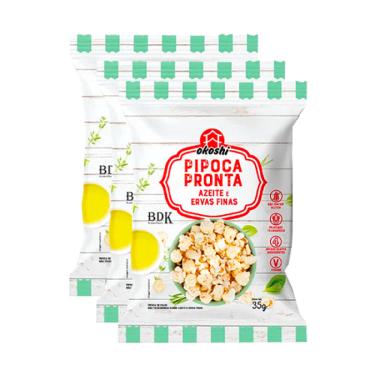 Imagem de Kit 3x: Pipoca De Milho Com Ervas Finas Okoshi 35g