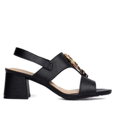 Imagem de Sandália Feminina Modare Salto Bloco Napa Preto-Feminino