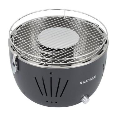Imagem de Churrasqueira Portátil A Carvão 23X35Cm Table Grill Cinza - Naterial