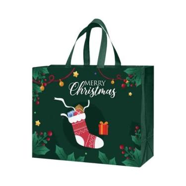 Imagem de Sacolas Reutilizáveis Dobráveis De TNT 1 2 4 Peças Portáteis Para Emba