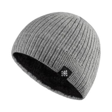 Imagem de Gorro De Inverno Unissex Tricotado Em Cor Sólida, Quente, Para Esporte