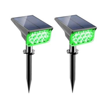 Imagem de Luz Solar Verde Para Exterior, À Prova d'Água IP65, Holofotes Solares 