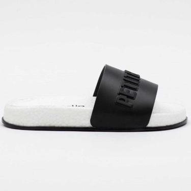 Imagem de Chinelo Slide Feminino Puff Preto Branco Petite Jolie PJ7132-Feminino