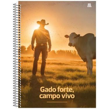 Imagem de Caderno Espiral Grande Capa Dura Universitário com Adesivo 1 Matéria 8