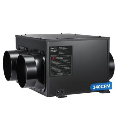Imagem de Ventilador de Exaustão Inline GROWNEER de 6 Polegadas com Filtro, Caix