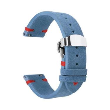 Imagem de Pulseira De Couro Suede De 18mm, 20mm E 22mm Para Relógio Seiko, Acess