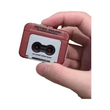 Imagem de Chaveiro Retro De Gravador De Fita, Mini Caixa De Música, Pingente, Or