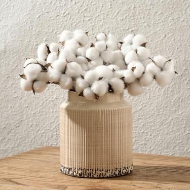 Imagem de SIDUCAL Vaso de terracota rústico vintage de cerâmica, 16,77 cm, vaso decorativo de cerâmica, vasos de boca larga para decoração de casa, sala de estar, estante de livros, quarto, banheiro, cozinha