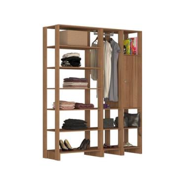 Imagem de Closet com 1 Cabideiro, 1 Porta com 2 prateleira e 12 nichos EY103-5-7