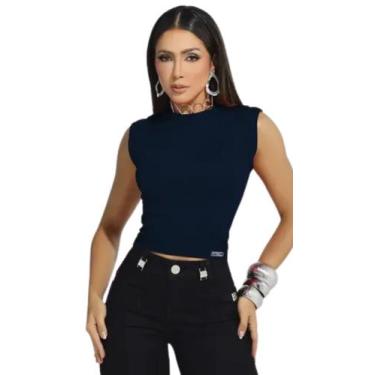 Imagem de Blusa Regata Feminina Justinha Pit Bull 85402 Tamanho:MCor:Azul, M, Az