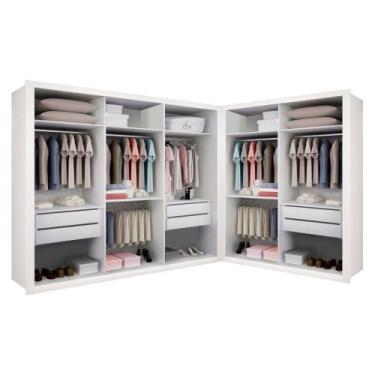 Imagem de Closet Casal Sem Portas 2 Módulos 6 Gavetas França Minastex