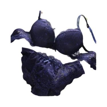 Imagem de Conjunto De Sutiã Sexy De Renda E Algodão Para Mulheres, Sutiã Push up
