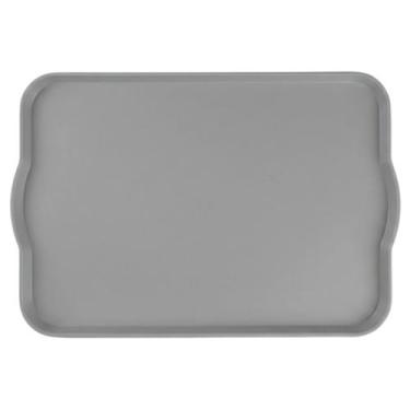 Imagem de Bandeja Pequena Cinza Giotto Resistente Servir Café Decoração