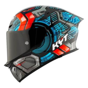 Imagem de Capacete KYT TT Revo Synchrotron Preto e Azul, 62