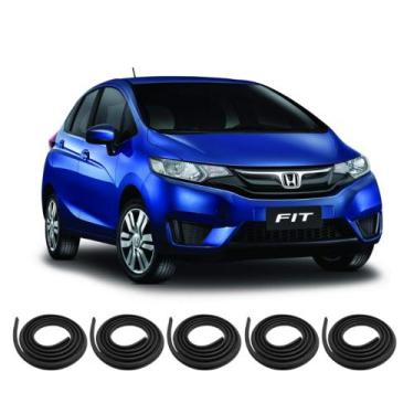 Imagem de Kit Borracha Vedação Das 4 Portas + Borracha Porta Mala do Honda Fit -