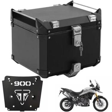 Imagem de Baú Bauleto de Alumínio Preto 43 L + Suporte Tiger 900 Bráz - Bráz Ace