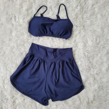 Imagem de Conjunto Fitness Academia Short e Top bojo Removivel  Bolso - PIJAMAS 